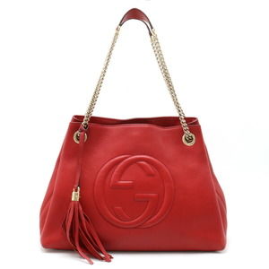 Gucci Soho Chain Bag Leather Red